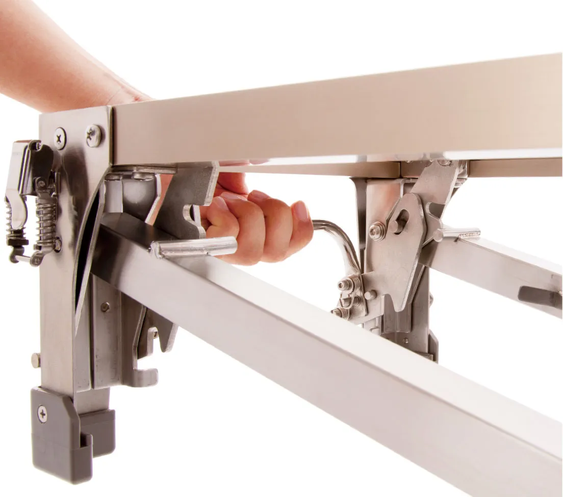 ワンタッチ開閉式２WAYロック脚のイメージ